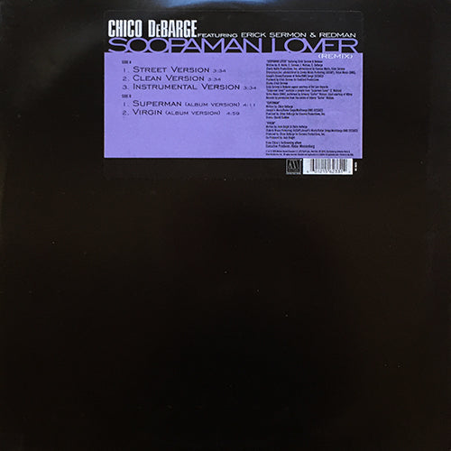 CHICO DeBARGE feat. ERIC SERMON & REDMAN // SOOPAMAN LOVER (3VER) / SUPERMAN / VIRGIN