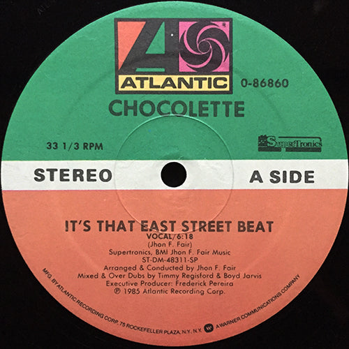 CHOCOLETTE // IT'S THAT EAST STREET BEAT (6:18/7:10) / (DUB) (8:11)