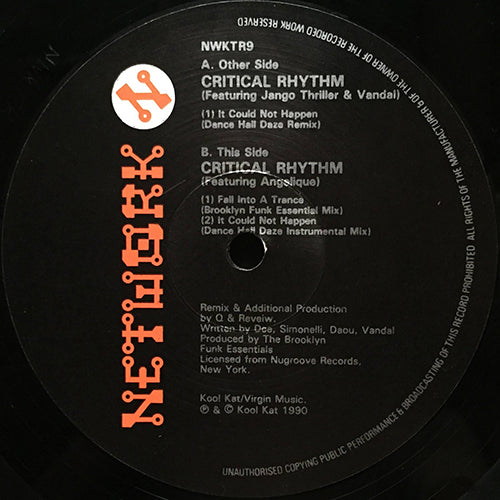 CRITICAL RHYTHM // IT COULD NOT HAPPEN (REMIX) (2VER) / FALL INTO A TRANCE (BROOKLYN FUNK ESSENTIAL MIX)