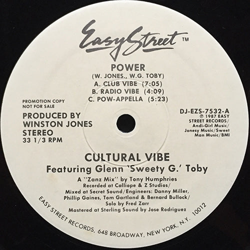CULTURAL VIBE feat. GLENN 'SWEETY G' TOBY // POWER (6VER)