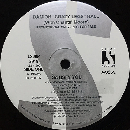 DAMION "CRAZY LEGS" HALL (with CHANTE MOORE) // SATISFY YOU (ALL DAY LONG VOCAL VERSION) (7VER)