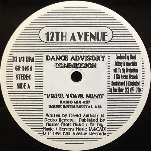 DANCE ADVISORY COMMISSION // FREE YOUR MIND (5VER)