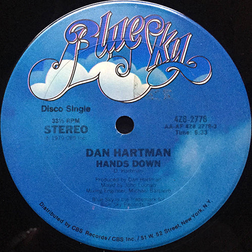 DAN HARTMAN // HANDS DOWN (6:33) / (HANDS UP) (6:23)