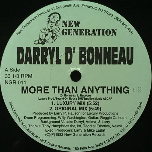 DARRYL D'BONNEAU // MORE THAN A WOMAN (4VER)