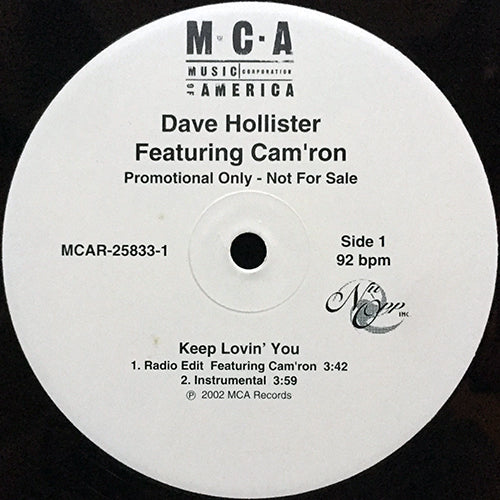DAVE HOLLISTER feat. CAM'RON // KEEP LOVIN' YOU (4VER)