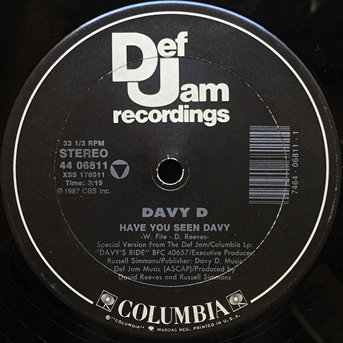 DAVY D // HAVE YOU SEEN DAVY (3:19) / KEEP YOUR DISTANCE (3:56) / GET BUSY (2:48)