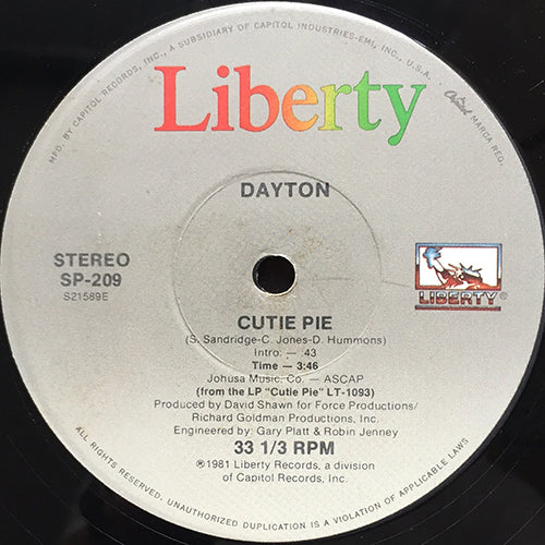 DAYTON // CUTIE PIE (5:59/3:46)