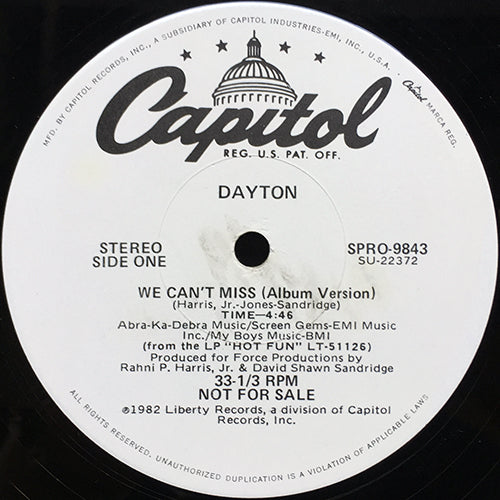 DAYTON // WE CAN'T MISS (4:46/3:48)