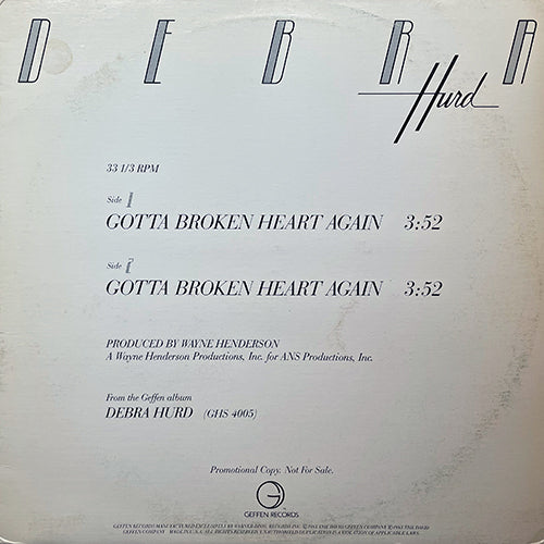 DEBRA HURD // GOTTA BROKEN HEART AGAIN (3:52)