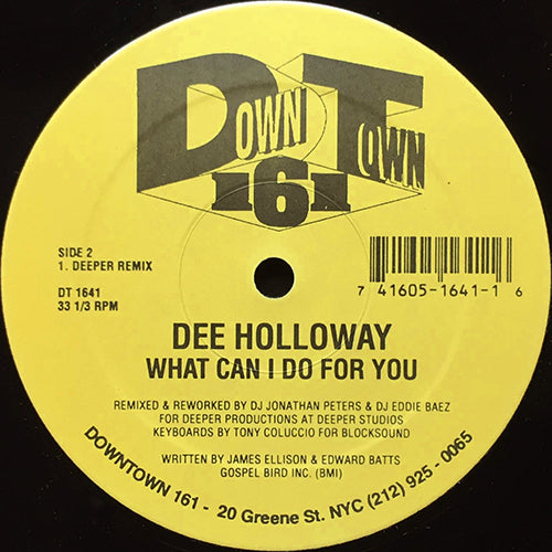 DEE HOLLOWAY // WHAT CAN I DO FOR YOU (4VER)