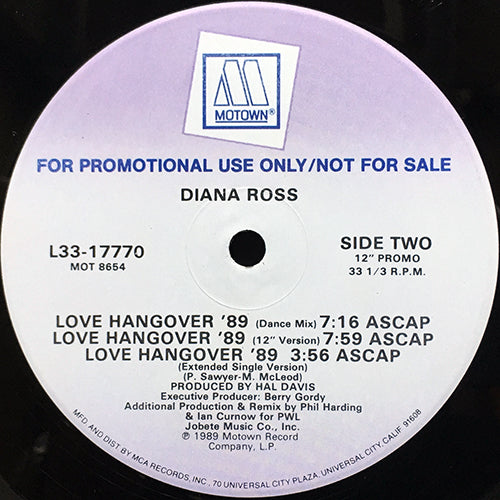 DIANA ROSS // LOVE HANGOVER '89 (5VER)