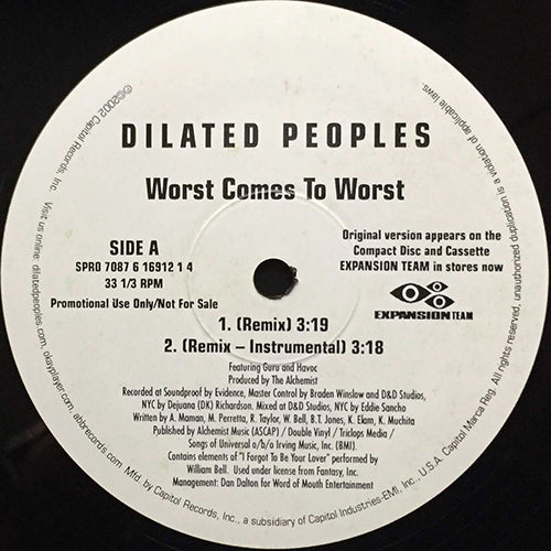 DILATED PEOPLES feat. HAVOC and GURU // WORST COMES TO WORST (REMIX) (2VER) / EXPANSION TEAM THEME (REMIX) (2VER)