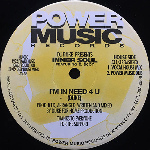 DJ DUKE presents INNER SOUL // I'M IN NEED 4 U (5VER)