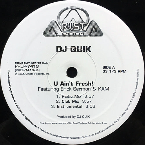 DJ QUIK feat. ERICK SERMON & KAM / MAUSBERG & AMG // U AIN'T