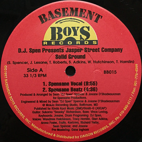 DJ SPEN presents JASPER STREET COMPANY // SOLID GROUND (5VER 