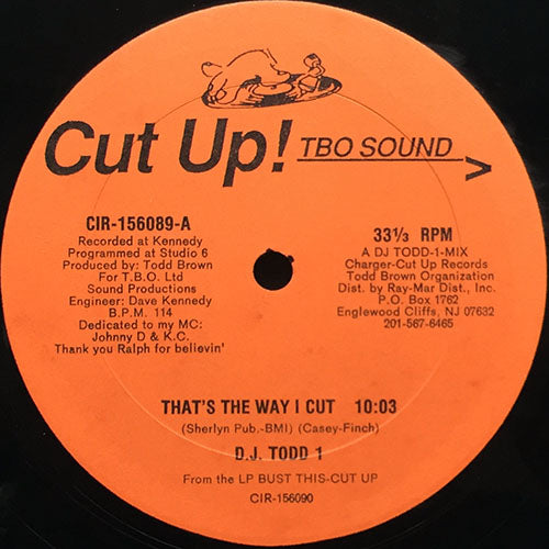 DJ TODD 1 // THAT'S THE WAY I CUT (3VER)