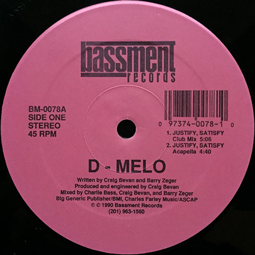 D-MELO // JUSTIFY, SATISFY (3VER) / SWEET DREAMS