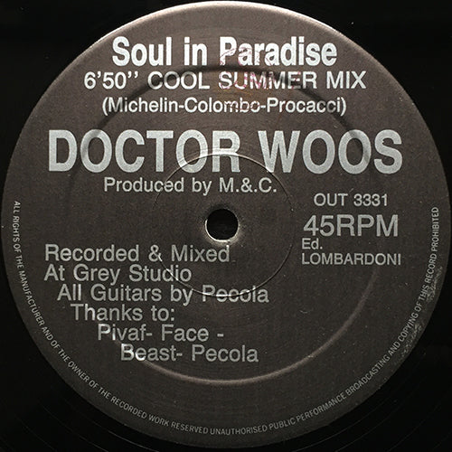 DOCTOR WOOS // SOUL IN PARADISE (COOL SUMMER MIX) (6:50) / (ORIGINAL WINTER MIX) (5:10)