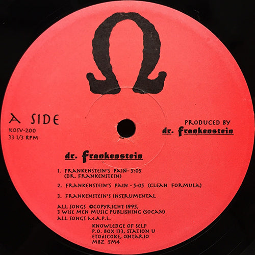 DR. FRANKENSTEIN // FRANKENSTEIN'S PAIN (3VER) / PEACE AND QUIET (3VER)