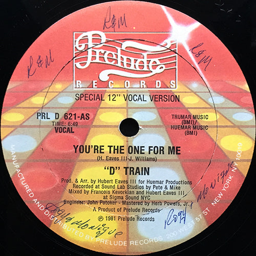 D TRAIN // YOU'RE THE ONE FOR ME (6:59) / INST (6:49)