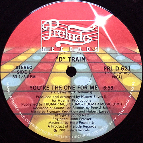 D TRAIN // YOU'RE THE ONE FOR ME (6:59) / INST (6:49)