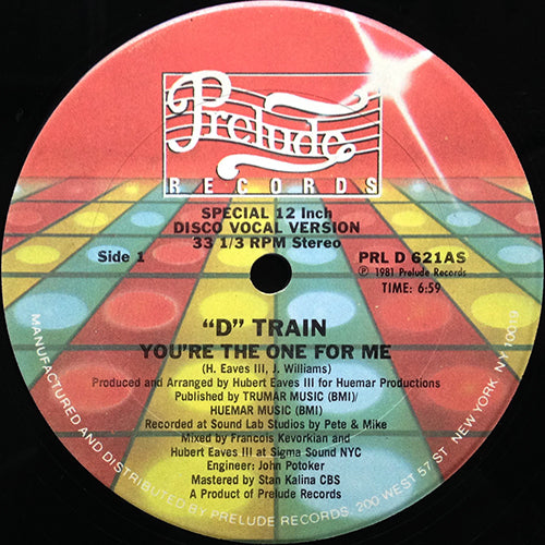 D TRAIN // YOU'RE THE ONE FOR ME (6:59) / INST (6:49)