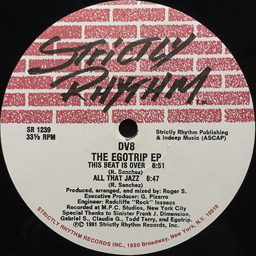 DV8 // THE EGOTRIP (EP) inc. THIS BEAT IS OVER / ALL THAT JAZZ / WORK IT / THE FUTURE