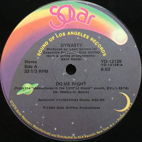 DYNASTY // DO ME RIGHT (6:03) / ADVENTURES IN THE LAND OF MUSIC (4:19)