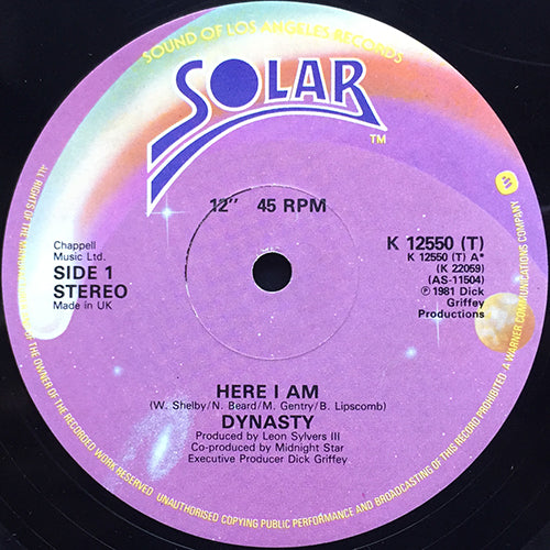 DYNASTY // HERE I AM / GIVE IT UP TO LOVE