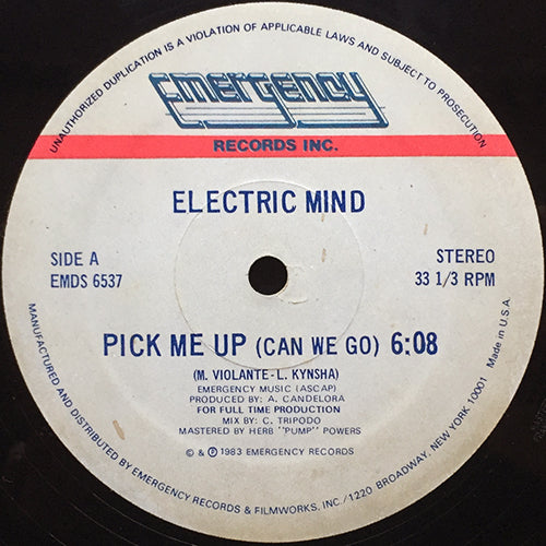ELECTRIC MIND // PICK ME UP (CAN WE GO) (6:08) / ZWEI (DUB) (5:40)