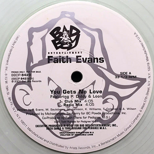FAITH EVANS // YOU GETS NO LOVE (2VER) / BACK TO LOVE (2VER)