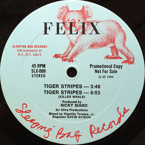 FELIX // TIGER STRIPES (3:46/6:53) / YOU CAN'T HOLD ME DOWN (3:36/5:43)