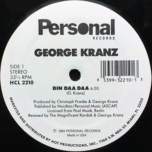 GEORGE KRANZ // TROMMELTANZ (DIN DAA DAA) (6:20) / (EDIT) (3:29) / DUB (3:08)