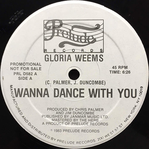 GLORIA WEEMS // WANNA DANCE WITH YOU (6:26) / HOT VERSION (5:17)