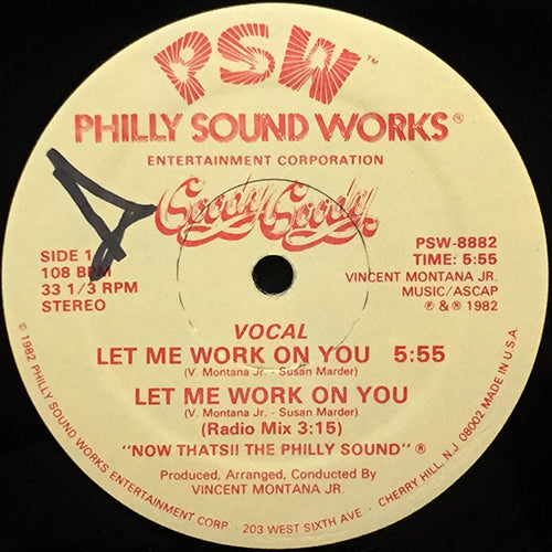 GOODY GOODY // LET ME WORK ON YOU (5:55/3:15) / INST (5:55) / (REPRISED DANCE MIX) (3:24)