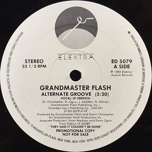 GRANDMASTER FLASH // ALTERNATE GROOVE (5:20/3:56) / INST (5:27)