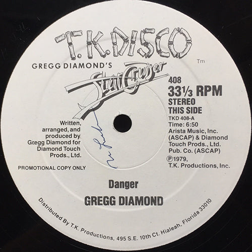 GREGG DIAMOND // DANGER (6:50) / STAND UP AND DANCE (6:06)