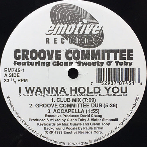 GROOVE COMMITTEE feat. GLENN 'SWEETY G' TOBY // I WANNA HOLD YOU (5VER) / I'VE GOT TO FEEL IT