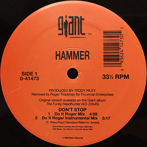 HAMMER // DON'T STOP (DO IT ROGER MIX) (4VER)