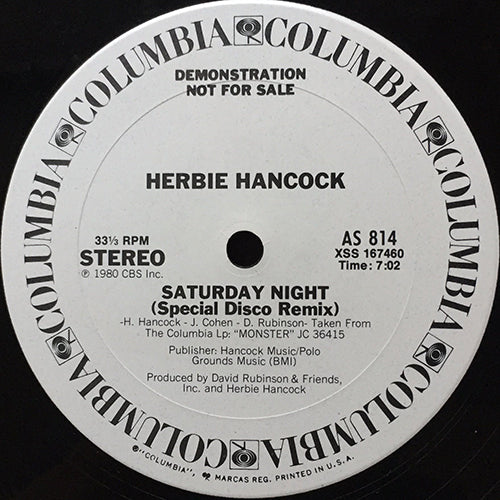HERBIE HANCOCK // SATURDAY NIGHT (7:02) / MAKING LOVE (6:23)