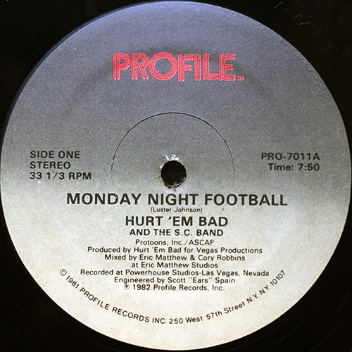 HURT 'EM BAD & THE S.C. BAND // MONDAY NIGHT FOOTBALL (2VER)