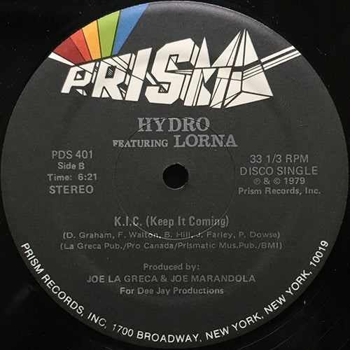 HYDRO feat. LORNA // I'LL MAKE YOUR DAY TONIGHT (6:22) / K.I.C. (KEEP IT COMING) (6:21)