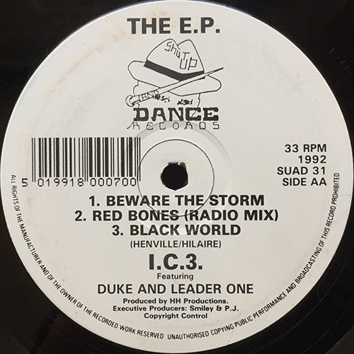 I.C.3 feat. DUKE AND LEADER ONE // EXCALIBUR (2VER) / A WAH DE RAS MIX / BEWARE THE STORM / RED BONES / BLACK WORLD