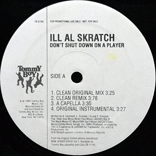 ILL AL SKRATCH / E. BROS // DON'T SHUT DOWN ON A PLAYER (5VER) / FUNKY PIANO (3VER)