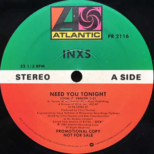 INXS // NEED YOU TONIGHT (3:01)
