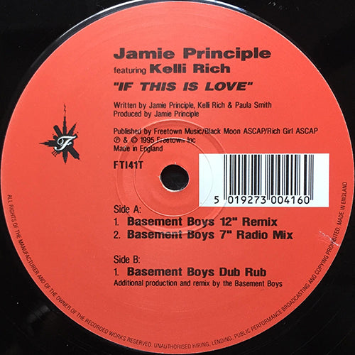 JAMIE PRINCIPLE feat.　KELLI RICH // IF THIS IS LOVE (BASEMENT BOYS REMIX) (3VER)