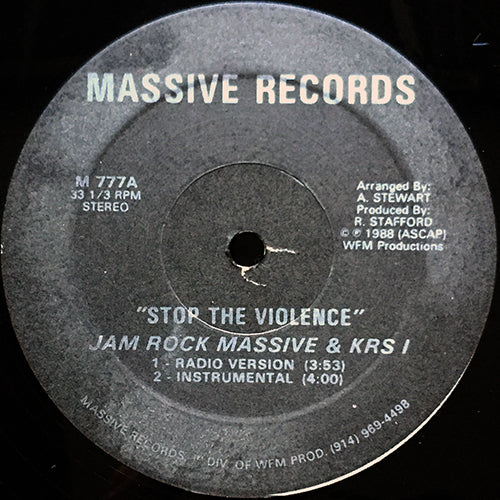 JAM ROCK MASSIVE & KRS-1 // STOP THE VIOLENCE (4VER)