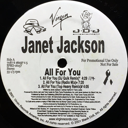 JANET JACKSON // ALL FOR YOU (DJ QUIK REMIX) (6VER)