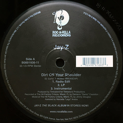 JAY-Z // DIRT OFF YOUR SHOULDER (3VER) / ENCORE (3VER)