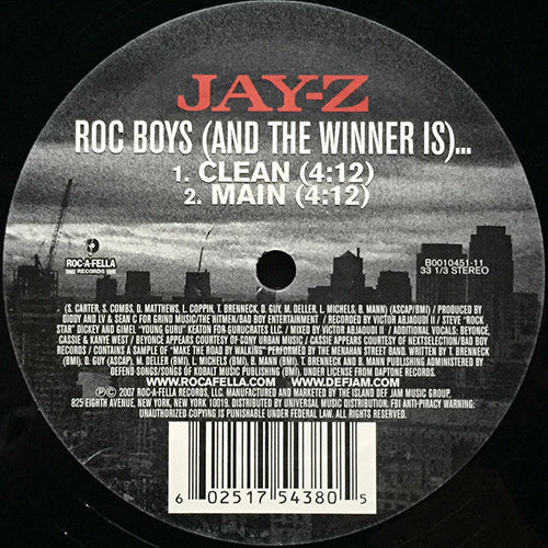JAY-Z // ROC BOYS (AND THE WINNER IS)... (2VER)